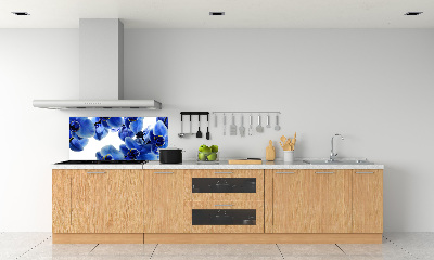 Kitchen splashback Blue orchid