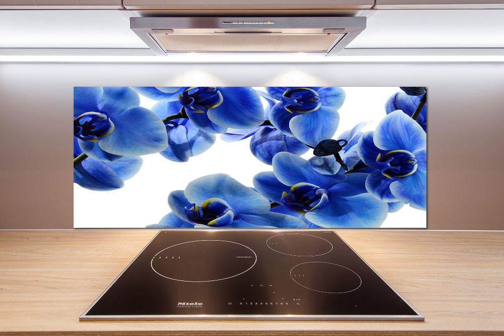 Kitchen splashback Blue orchid