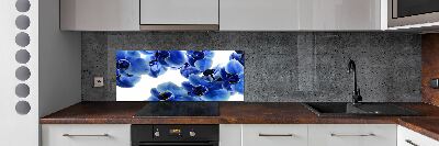 Kitchen splashback Blue orchid