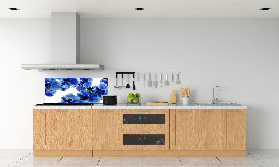 Kitchen splashback Blue orchid