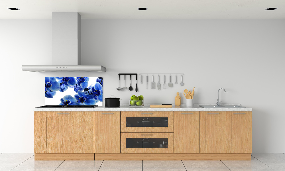 Kitchen splashback Blue orchid