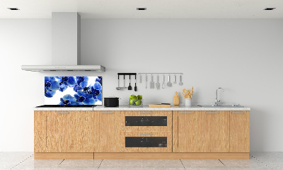 Kitchen splashback Blue orchid