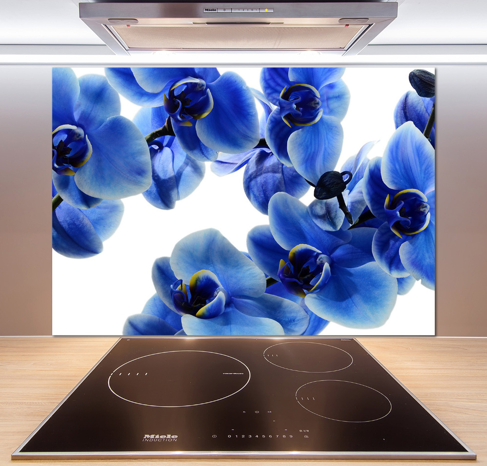 Kitchen splashback Blue orchid