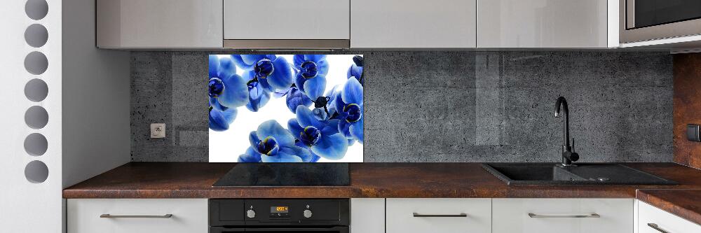 Kitchen splashback Blue orchid