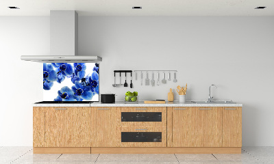 Kitchen splashback Blue orchid