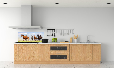 Kitchen splashback Horses at gallop