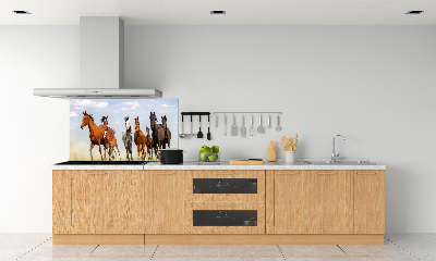 Kitchen splashback Horses at gallop