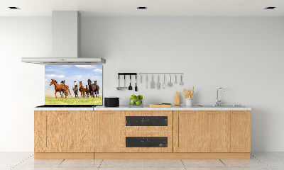 Kitchen splashback Horses at gallop