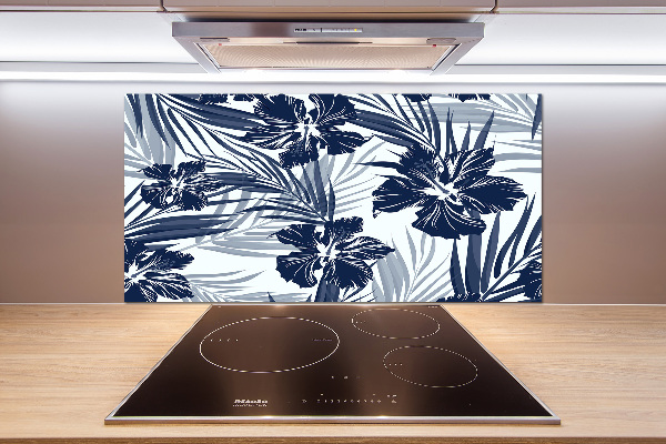 Cooker splashback Tropical flowers