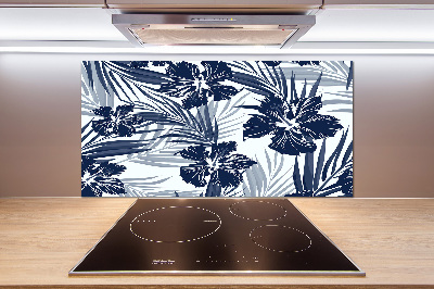 Cooker splashback Tropical flowers