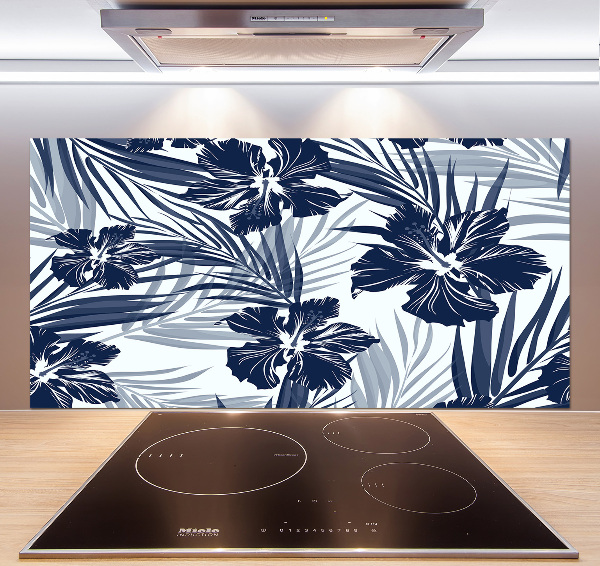 Cooker splashback Tropical flowers