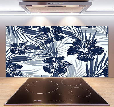 Cooker splashback Tropical flowers