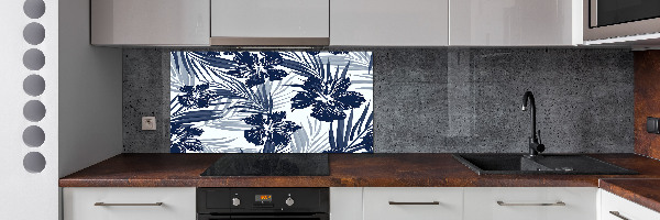 Cooker splashback Tropical flowers