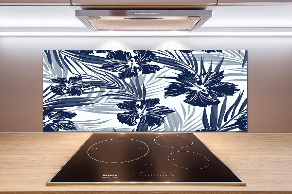 Cooker splashback Tropical flowers