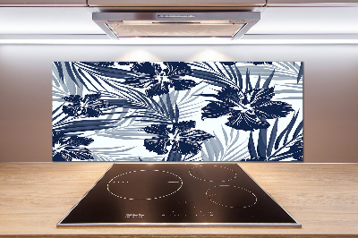 Cooker splashback Tropical flowers