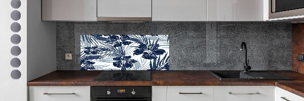 Cooker splashback Tropical flowers