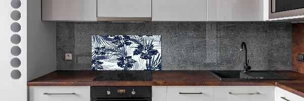 Cooker splashback Tropical flowers