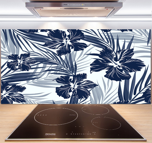 Cooker splashback Tropical flowers