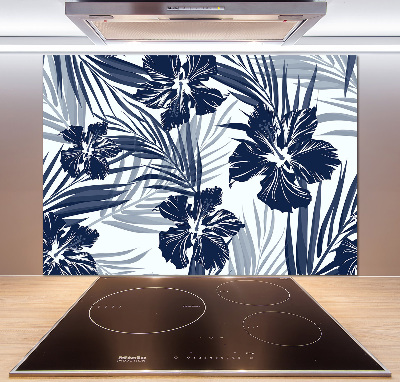 Cooker splashback Tropical flowers