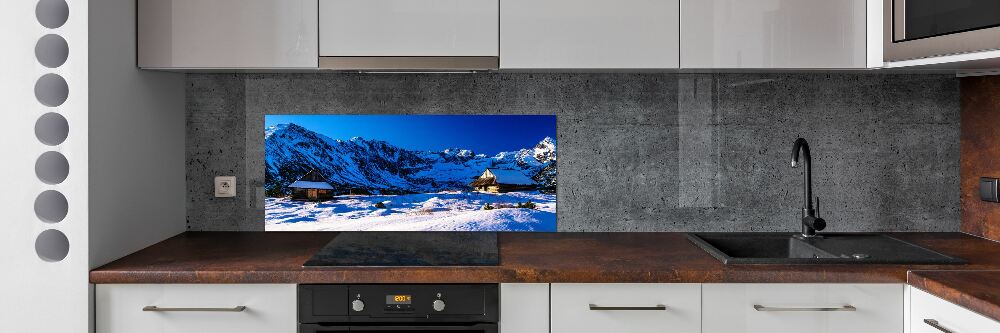 Glass splashback Houses in the Tatra Mountains