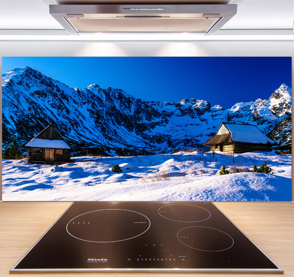 Glass splashback Houses in the Tatra Mountains