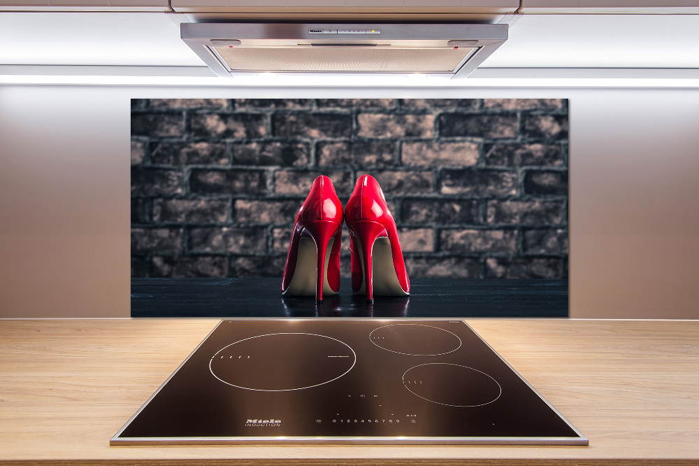 Cooker splashback Red heels