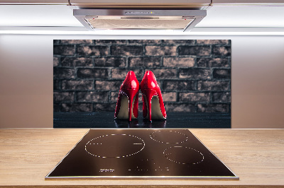 Cooker splashback Red heels