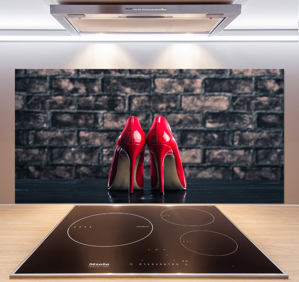 Cooker splashback Red heels