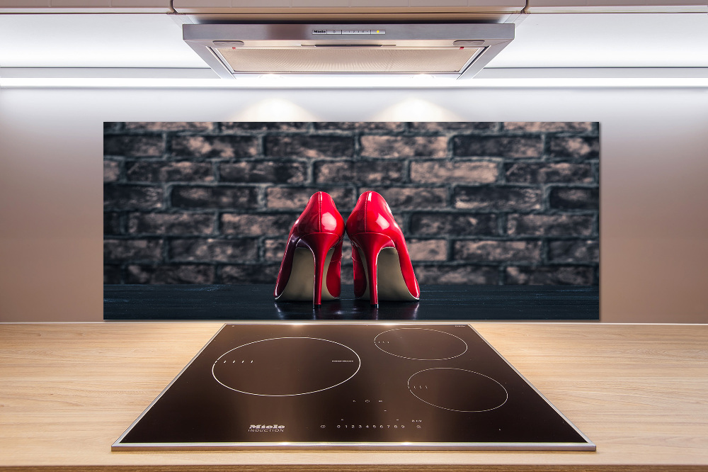 Cooker splashback Red heels