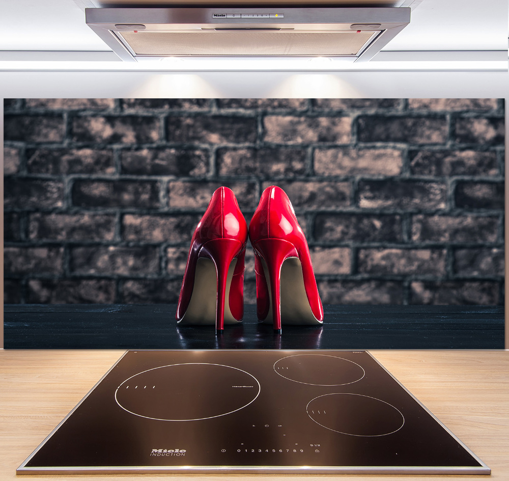 Cooker splashback Red heels