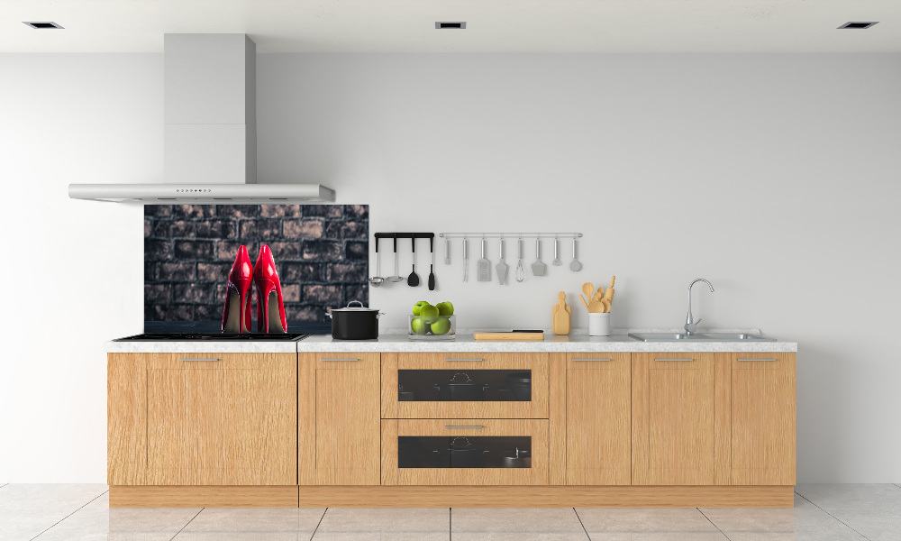 Cooker splashback Red heels