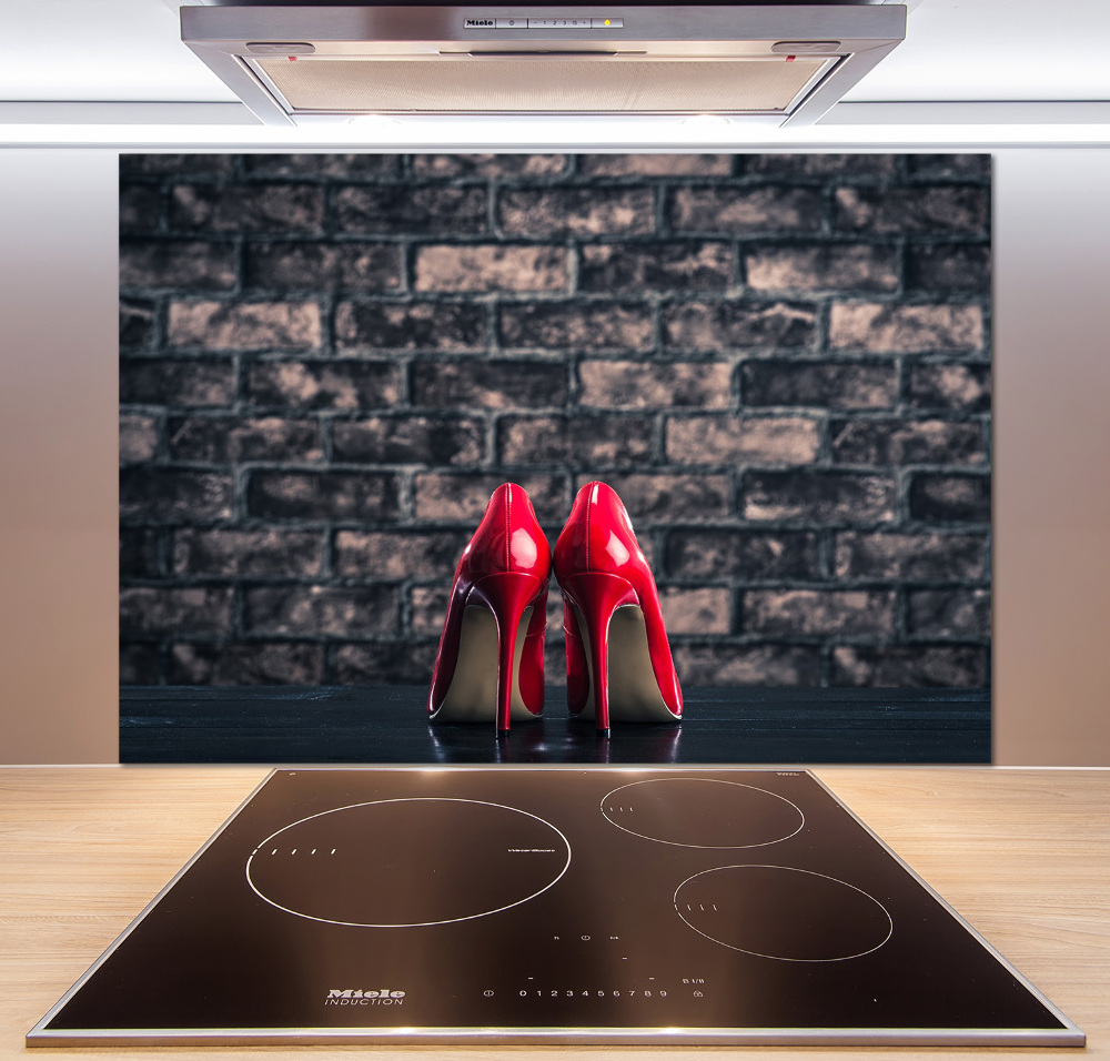 Cooker splashback Red heels