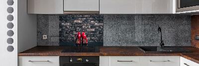 Cooker splashback Red heels