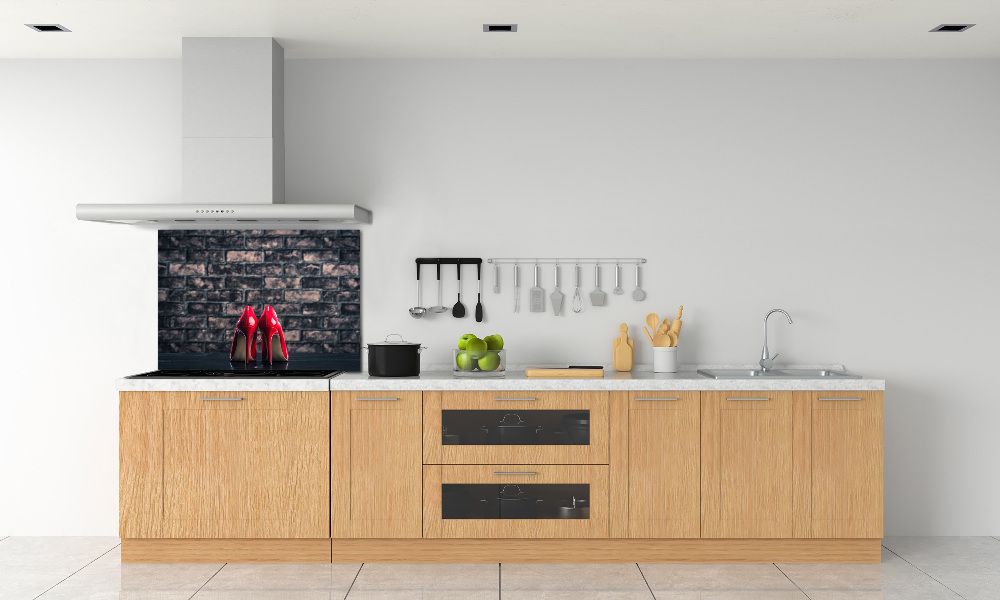 Cooker splashback Red heels