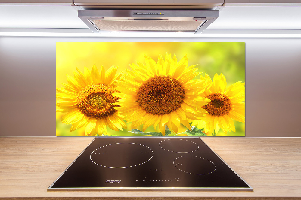 Kitchen wall panels Sunflowers