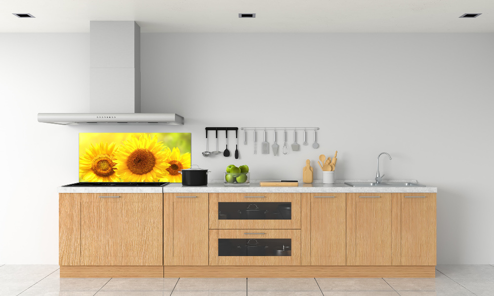 Kitchen wall panels Sunflowers