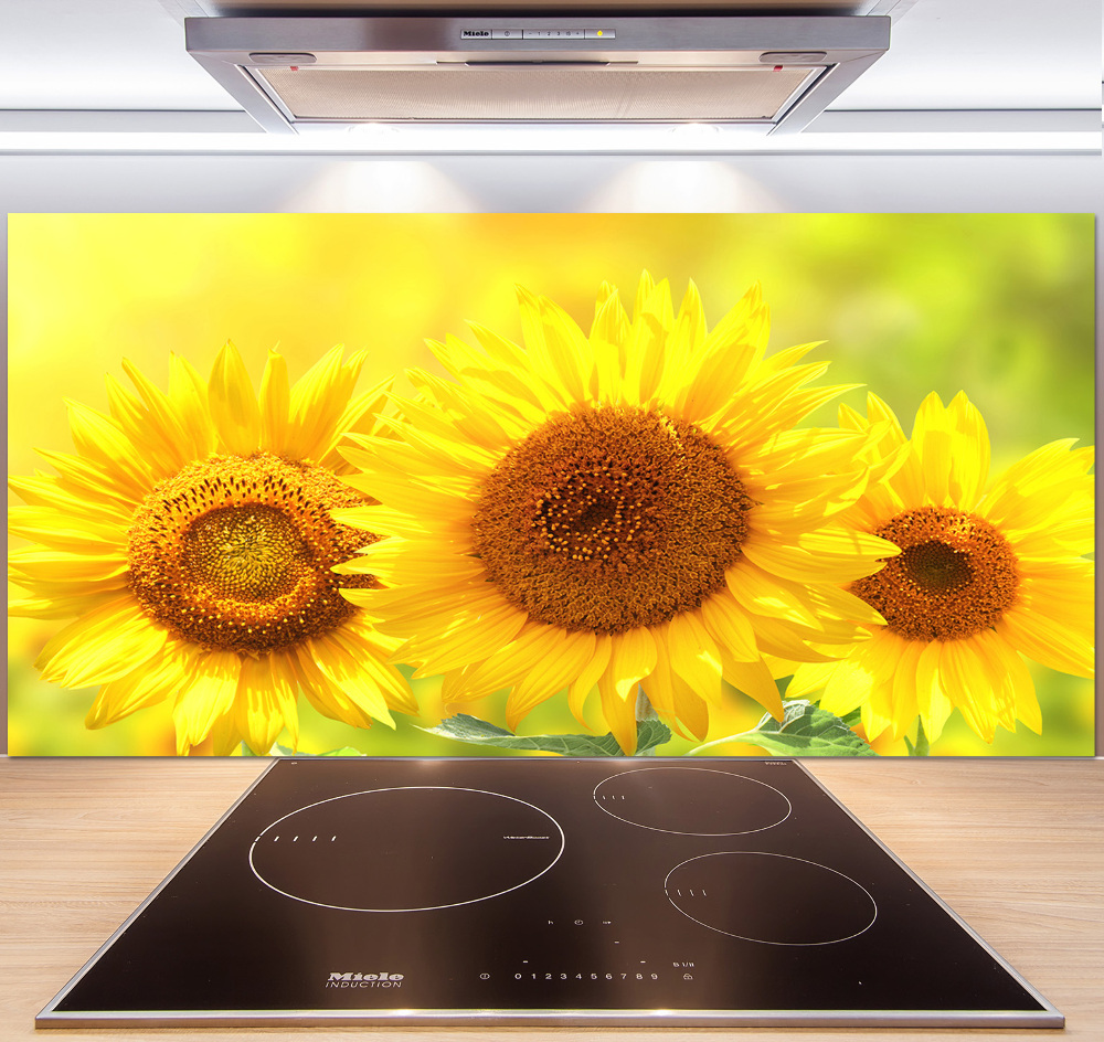 Kitchen wall panels Sunflowers