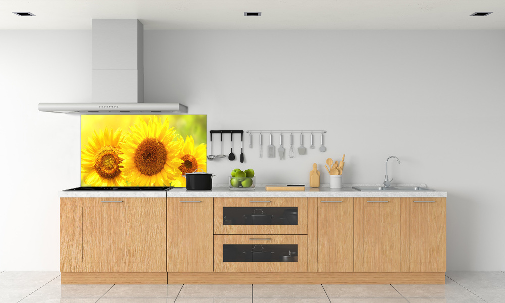 Kitchen wall panels Sunflowers