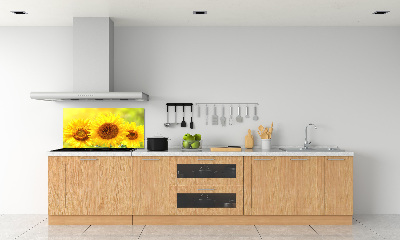 Kitchen wall panels Sunflowers