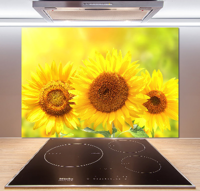 Kitchen wall panels Sunflowers