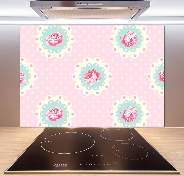 Cooker splashback Roses