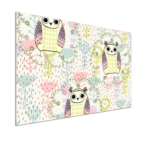 Kitchen wall panels Owls