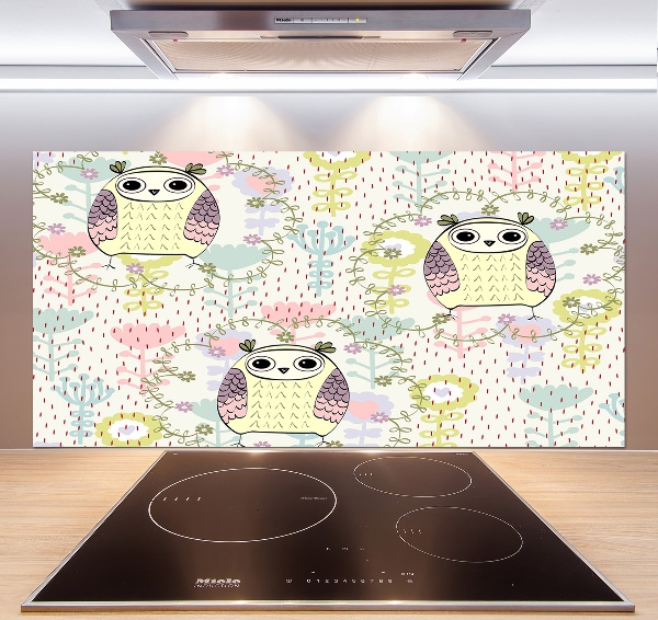 Kitchen wall panels Owls