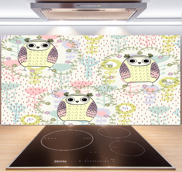 Kitchen wall panels Owls