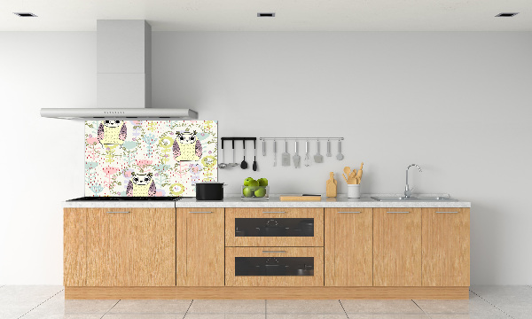 Kitchen wall panels Owls