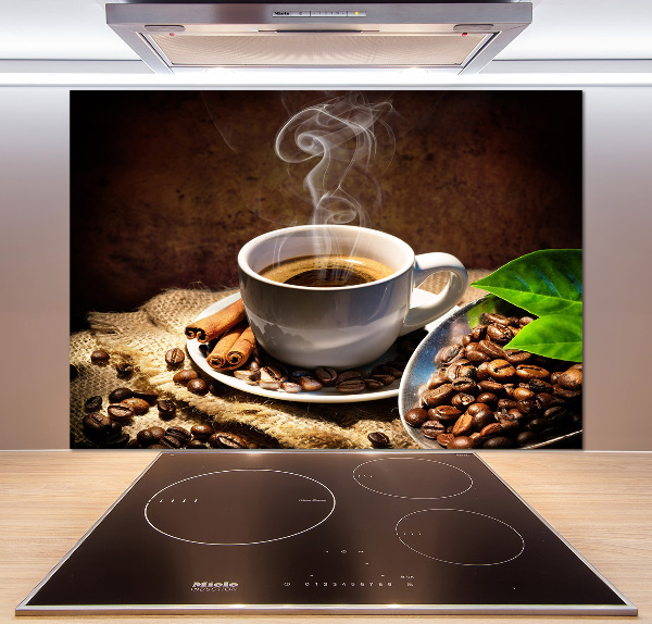 Cooker splashback Cup of coffee