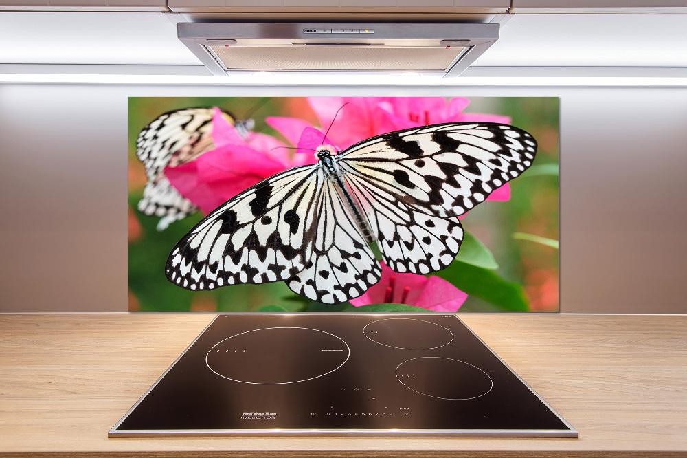 Cooker splashback Flower butterfly