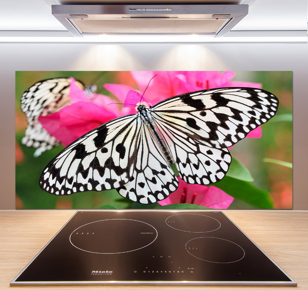 Cooker splashback Flower butterfly