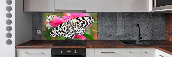 Cooker splashback Flower butterfly