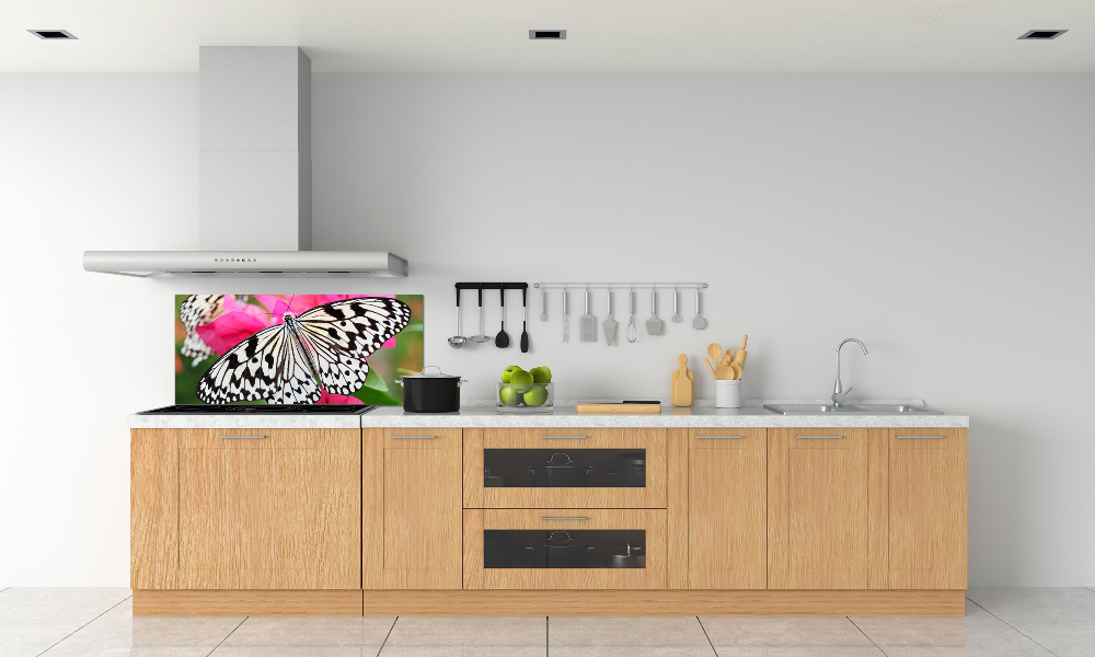 Cooker splashback Flower butterfly